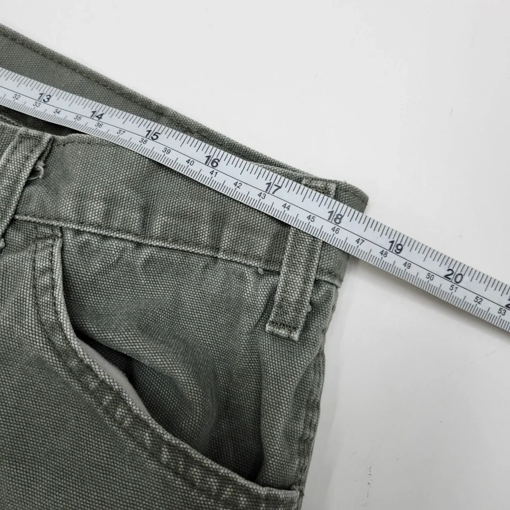 Dickies 1939RMS Relaxed Fit Carpenter Pants Mens 38x30 Olive‎ Green Duck Canvas